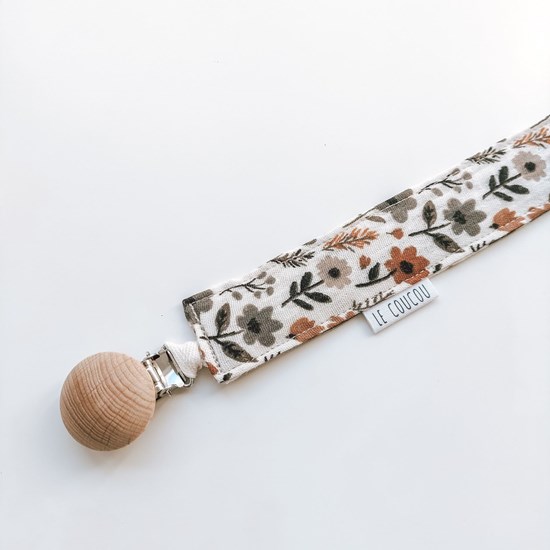 zawieszka do smoczka - jesienne kwiaty