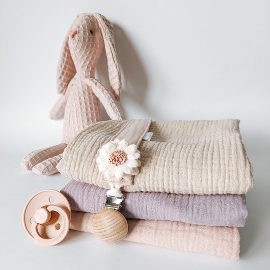 pieluszka muślinowa w kolorze lila