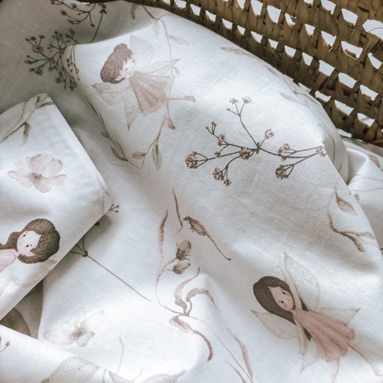 kocyk dwustronny we wróżki oraz wafelek w kolorze różu