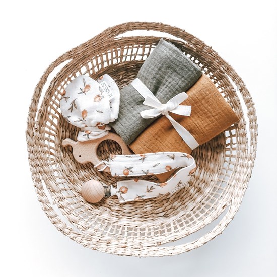 zestaw prezentowy dla noworodka w cytrynki