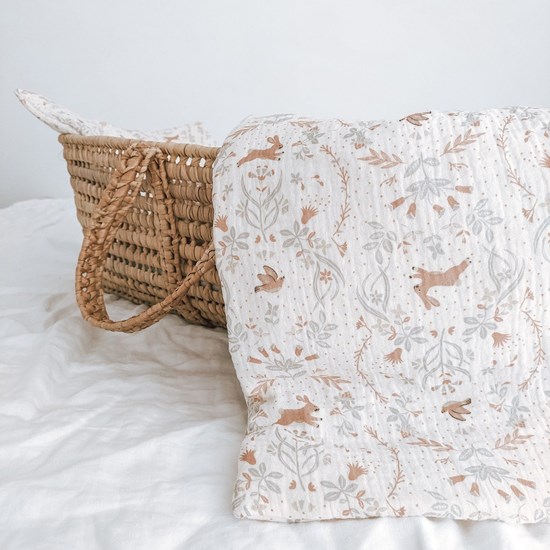 pościel do łóżeczka w zajączki i ptaszki