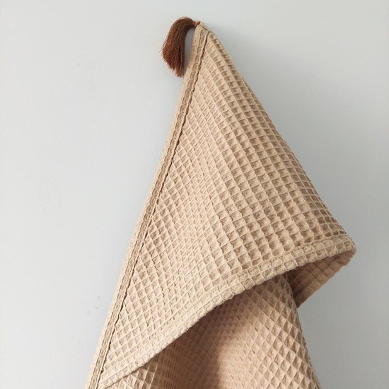 ręcznik wafelkowy w kolorze camel