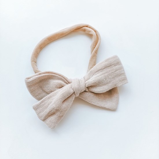 opaska z muślinową kokardką