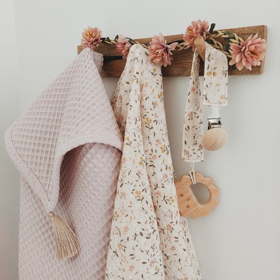 ręcznik wafelkowy w kolorze różowym