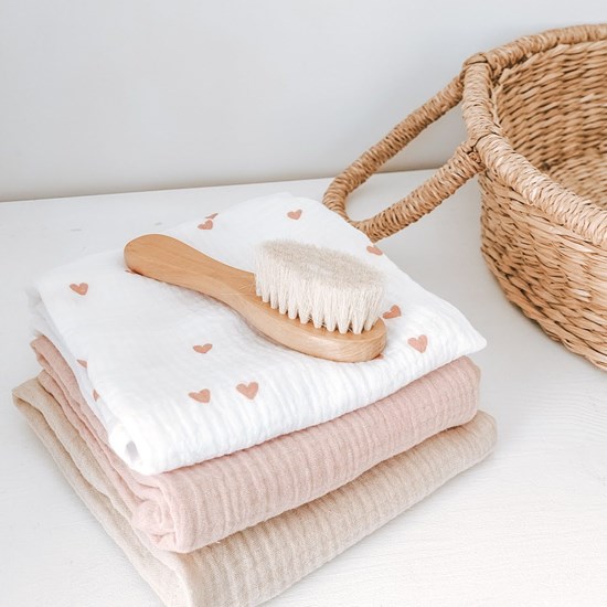 pieluszka muślinowa w kolorze beżu