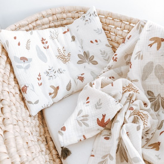 mała poduszka w ptaszki