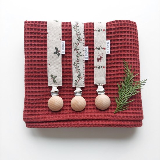 kocyk wafelkowy czerwony