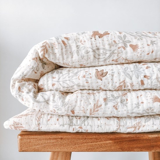 pościel do łóżeczka w zajączki i ptaszki