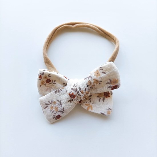 opaska z kokardką w suszone kwiatki