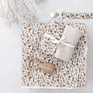 zawieszka do smoczka - jesienne kwiaty