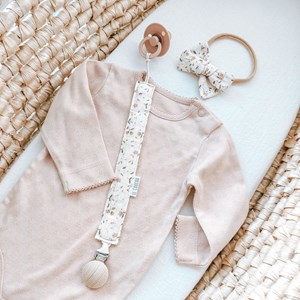 opaska z kokardką w kwiatuszki