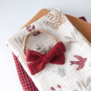 kocyk wafelkowy czerwony