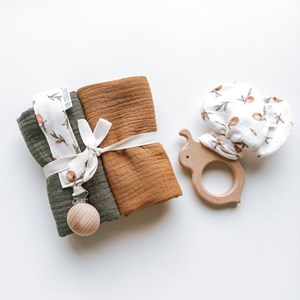 zestaw prezentowy dla noworodka w cytrynki