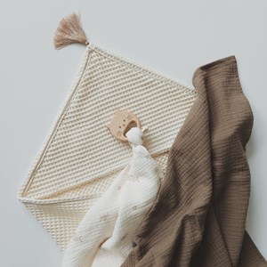 ręcznik wafelkowy w kolorze kremowym