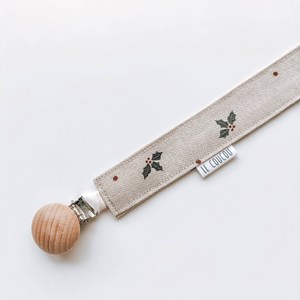 Świąteczna zawieszka do smoczka  - Ostrokrzew