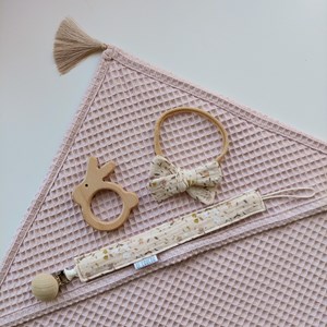 ręcznik wafelkowy w kolorze różowym