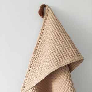 ręcznik wafelkowy w kolorze camel