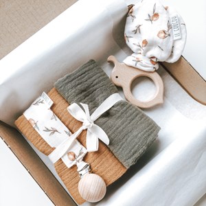 zestaw prezentowy dla noworodka w cytrynki