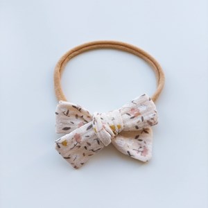 opaska z kokardką w kwiatuszki