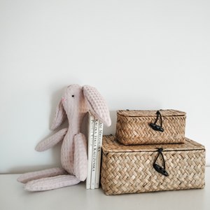 Króliczek przytulanka - pudrowy róż