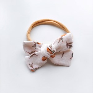 Opaska z kokardką - cytrynki