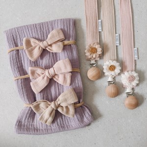 opaska z muślinową kokardką