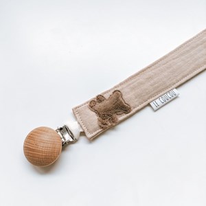 zawieszka do smoczka z misiem dla chłopca