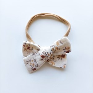 Opaska z kokardką - suszone kwiaty